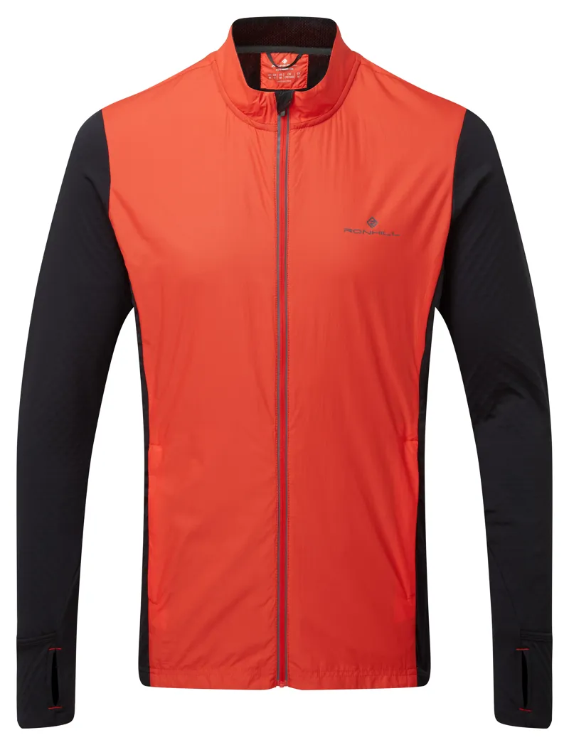 Ronhill Tech Hyperchill Men's Thermal Windproof Jacket in Flame/Black
